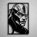 Cuadro de acero de Deathstroke de DC colgado en pared