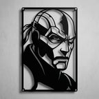 Cuadro de acero de Deathstroke de DC colgado en pared