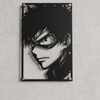Cuadro de acero de Deku en Full Cowl de My Hero Academia colgado en pared