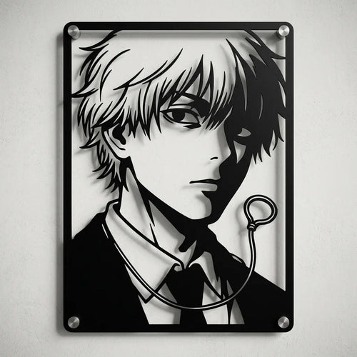 Cuadro decorativo en acero de Denji de Chainsaw Man cortado a láser - Noxhound