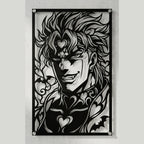 Cuadro decorativo en acero de Dio Brando de JoJo's Bizarre Adventure cortado a láser - Noxhound