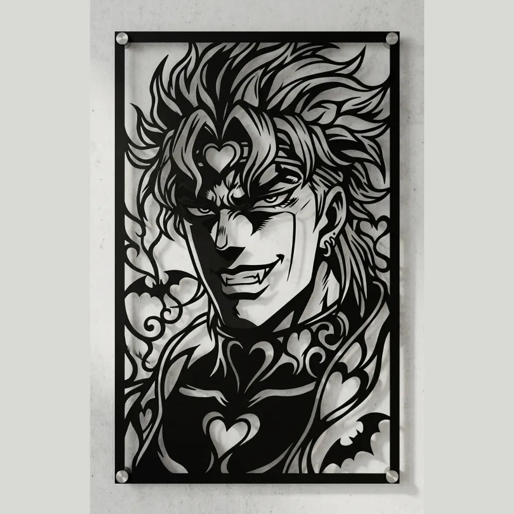 Cuadro decorativo en acero de Dio Brando de JoJo's Bizarre Adventure cortado a láser - Noxhound