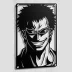 Cuadro decorativo en acero de Doflamingo de One Piece cortado a láser - Noxhound