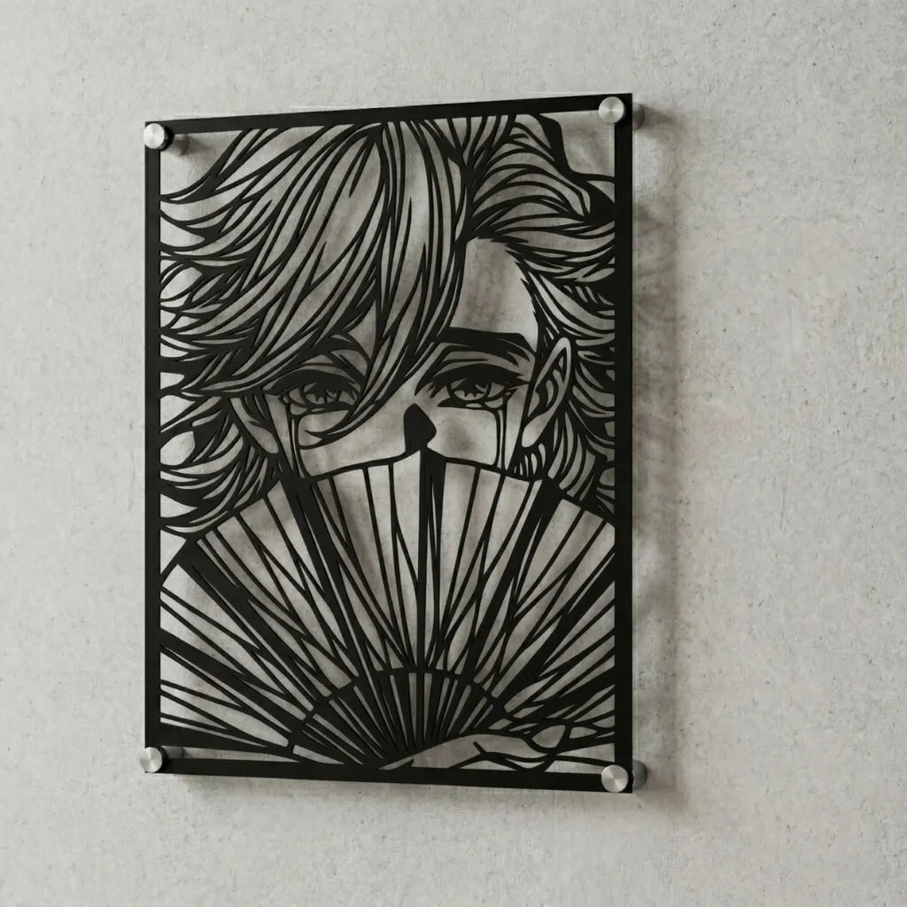 Cuadro decorativo en acero de Doma de Kimetsu no Yaiba cortado a láser - Noxhound