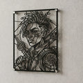 Cuadro decorativo de Ekko de League of Legends en acero cortado a láser