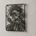 Cuadro decorativo de Ekko de League of Legends en acero cortado a láser