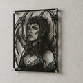 Cuadro decorativo de Elise de League of Legends en acero cortado a láser