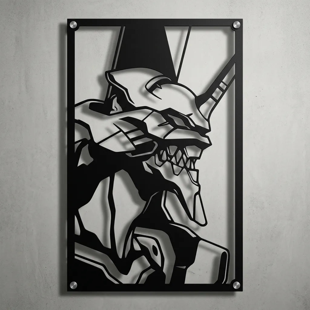 Cuadro decorativo en acero de EVA Unidad 01 de Evangelion cortado a láser - Noxhound