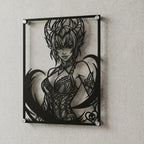Cuadro decorativo en acero de Evelynn de League of Legends cortado a láser - Noxhound