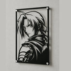 Cuadro decorativo en acero de Edward Elric de Fullmetal Alchemist cortado a láser - Noxhound