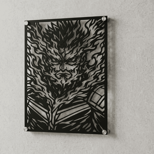 Cuadro Decorativo Anime My Hero Academia Endeavor en Acero