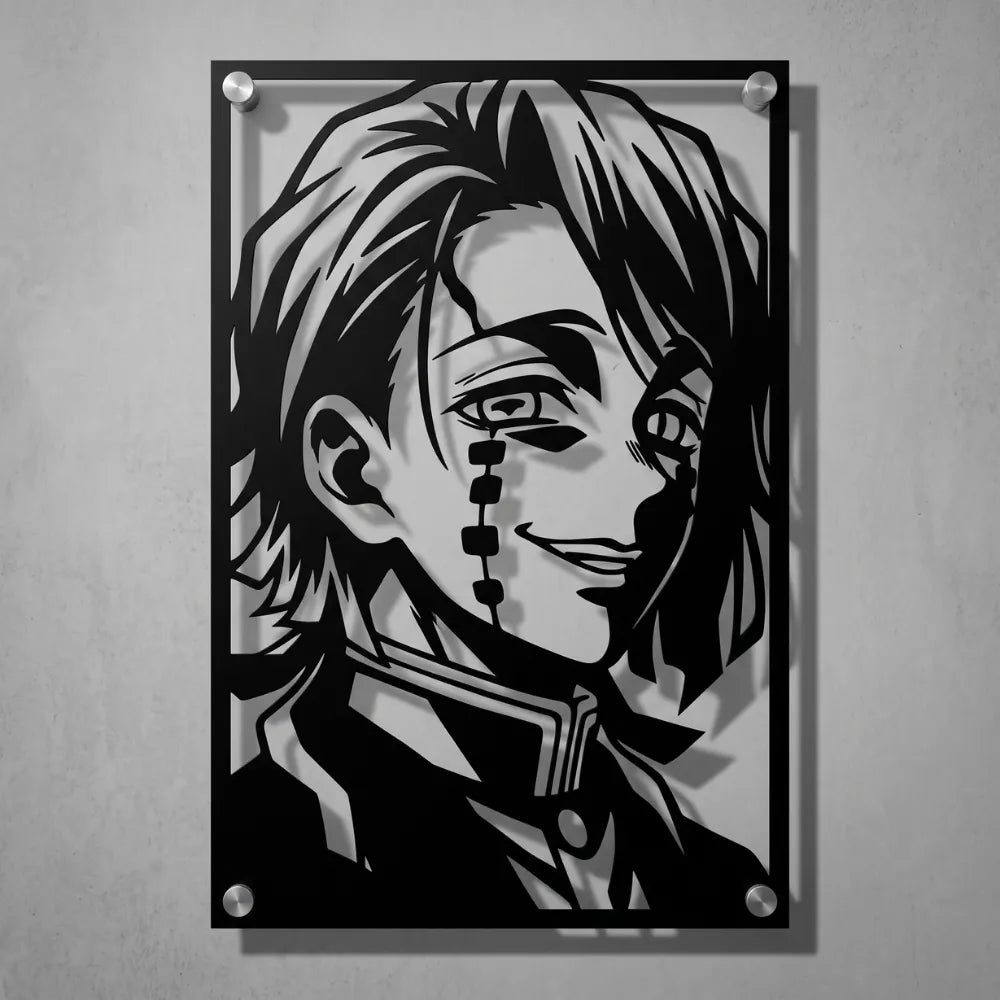 Cuadro Decorativo Anime Kimetsu no Yaiba Enmu en Acero