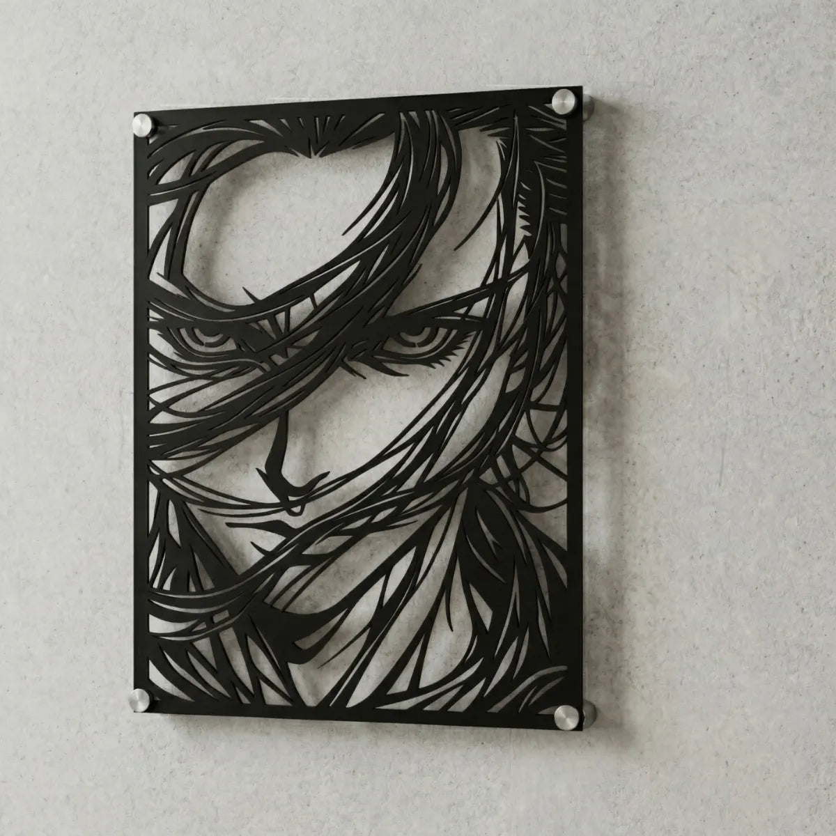 Cuadro decorativo en acero de Eren Yeager de Shingeki no Kyojin cortado a láser - Noxhound