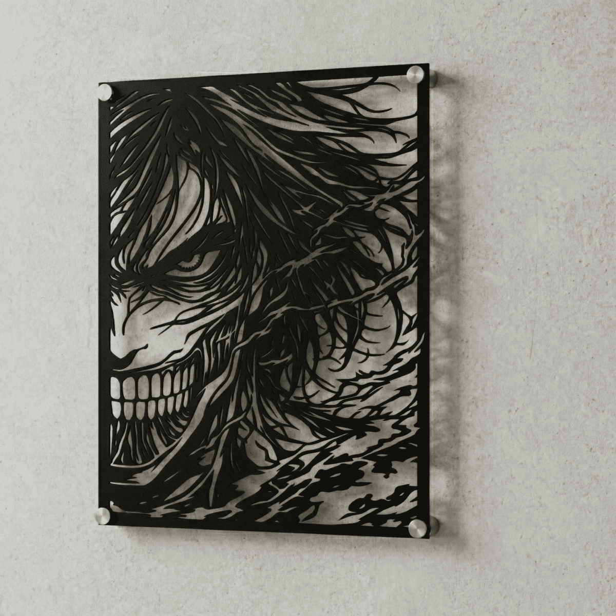 Cuadro Decorativo Anime Shingeki no Kyojin Eren Yeager Titan en Acero