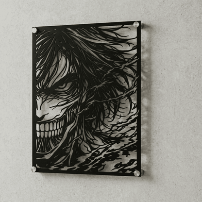 Cuadro Decorativo Anime Shingeki no Kyojin Eren Yeager Titan en Acero