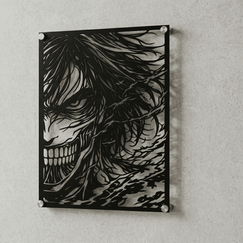 Cuadro Decorativo Anime Shingeki no Kyojin Eren Yeager Titan en Acero