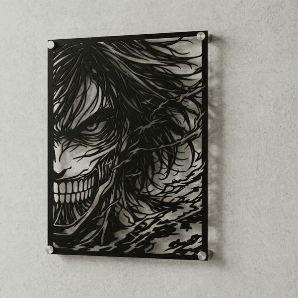 Cuadro Decorativo Anime Shingeki no Kyojin Eren Yeager Titan en Acero