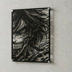Cuadro decorativo en acero de Eren Yeager Titan de Shingeki no Kyojin cortado a láser - Noxhound