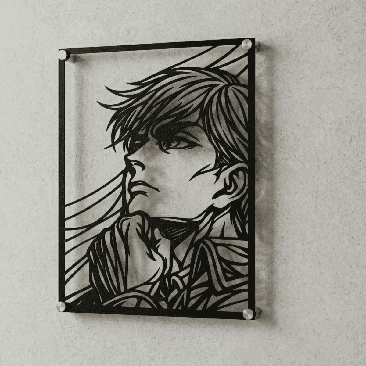 Cuadro Decorativo Anime Shingeki no Kyojin Erwin Smith en Acero