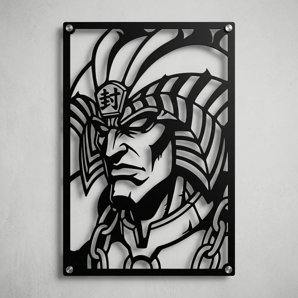 Cuadro decorativo en acero de Exodia de Yu-Gi-Oh cortado a láser - Noxhound