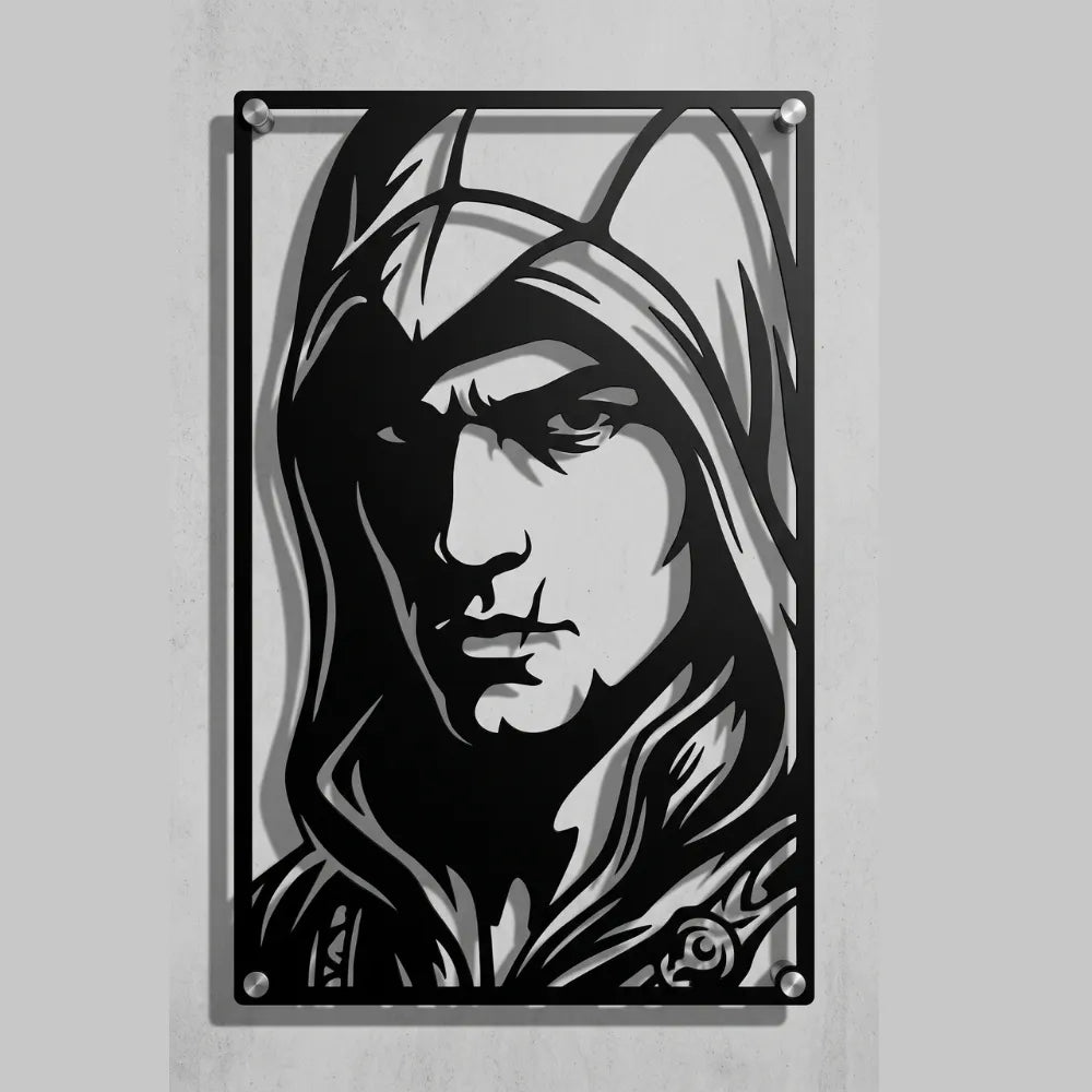 Cuadro Decorativo Videojuego Assassin's Creed Ezio Auditore en Acero