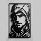 Cuadro Decorativo Videojuego Assassin's Creed Ezio Auditore en Acero