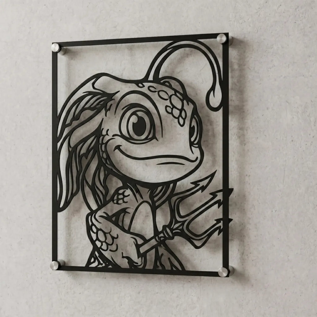 Cuadro decorativo en acero de Fizz de League of Legends cortado a láser - Noxhound