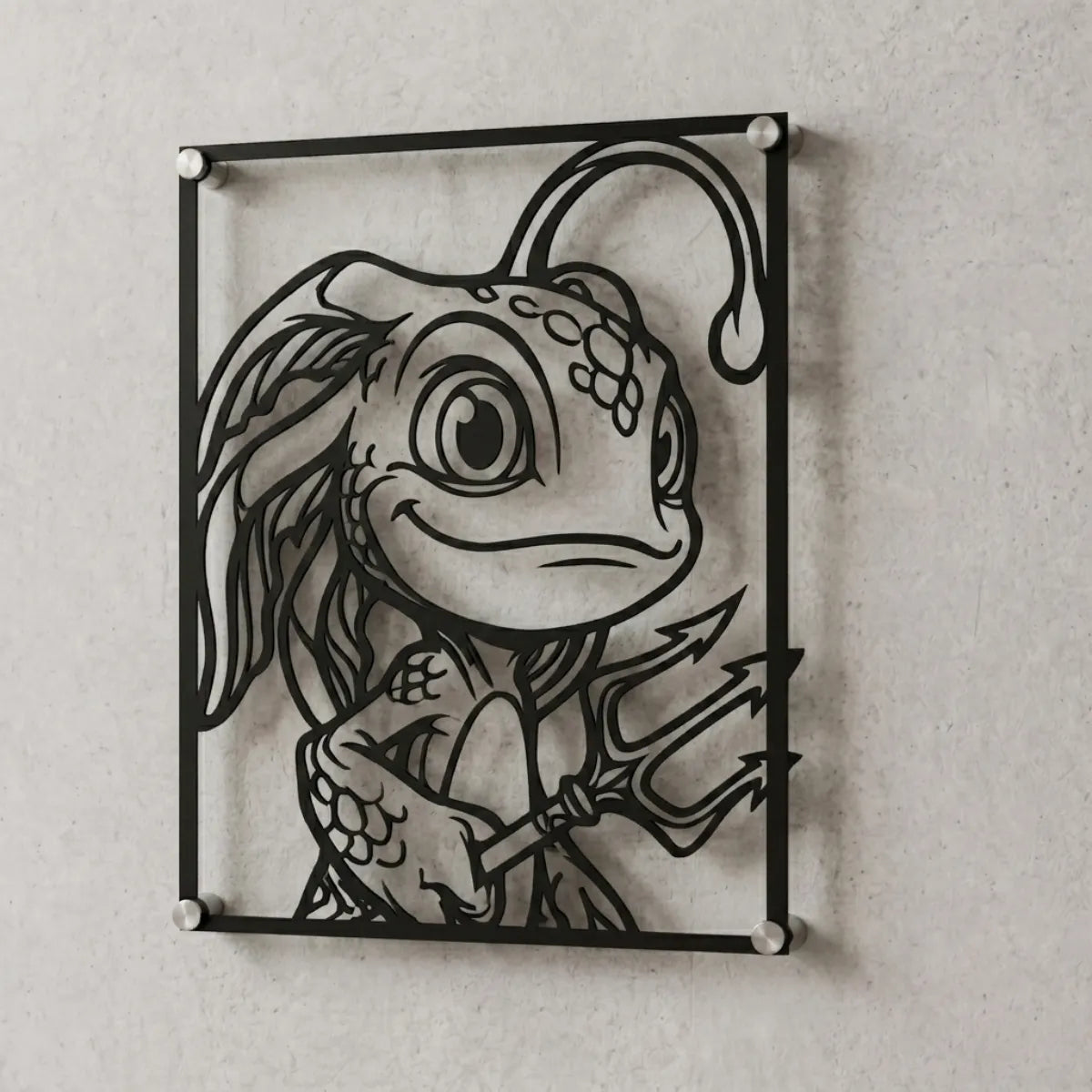 Cuadro decorativo en acero de Fizz de League of Legends cortado a láser - Noxhound