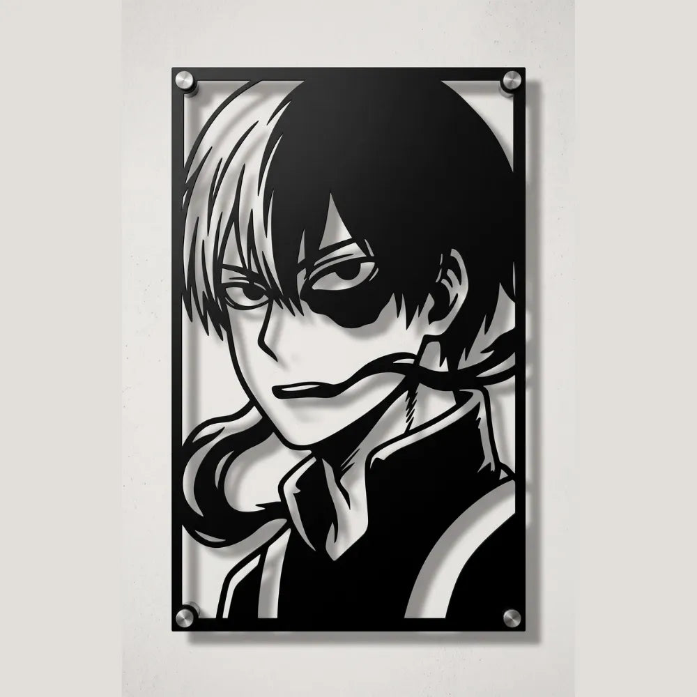 Cuadro Decorativo Anime My Hero Academia Fumikage Tokoyami en Acero