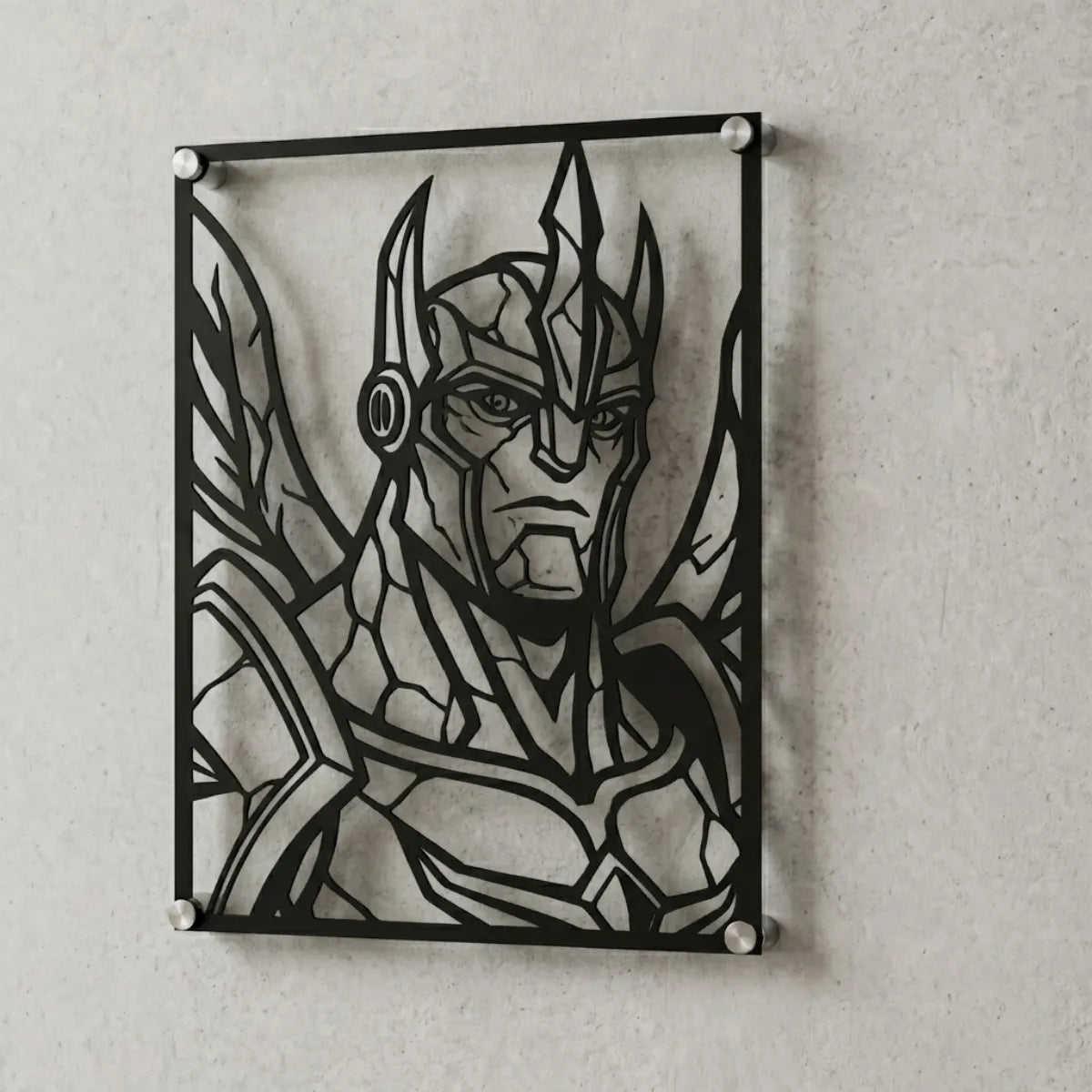 Cuadro decorativo en acero de Galio de League of Legends cortado a láser - Noxhound