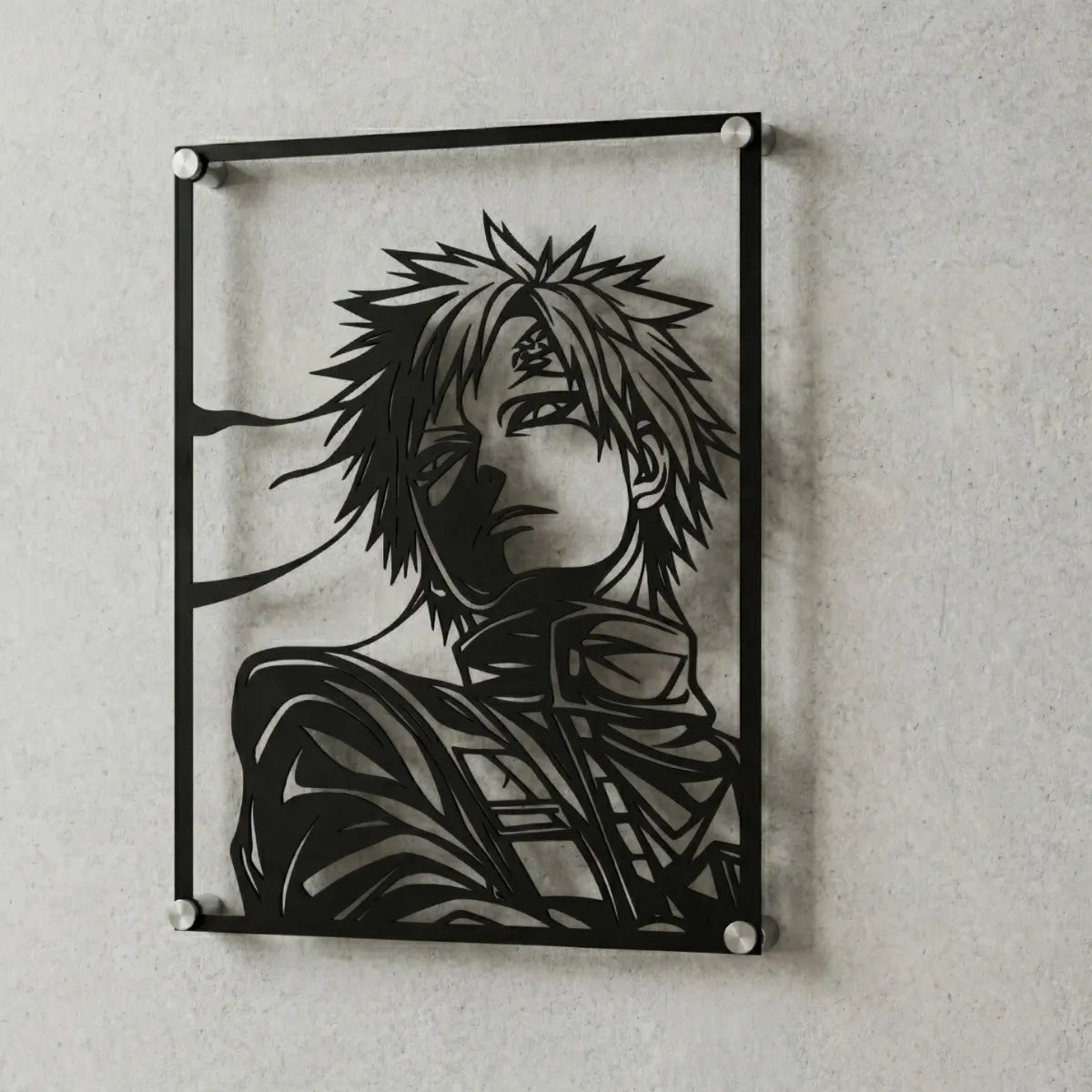Cuadro decorativo en acero de Gaara de Naruto cortado a láser - Noxhound
