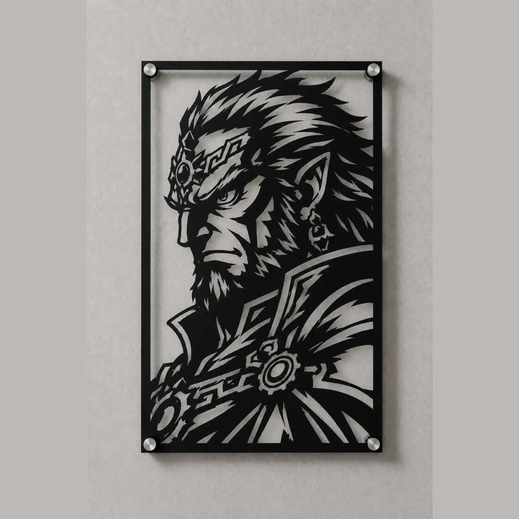Cuadro decorativo en acero de Ganondorf de The Legend of Zelda cortado a láser - Noxhound