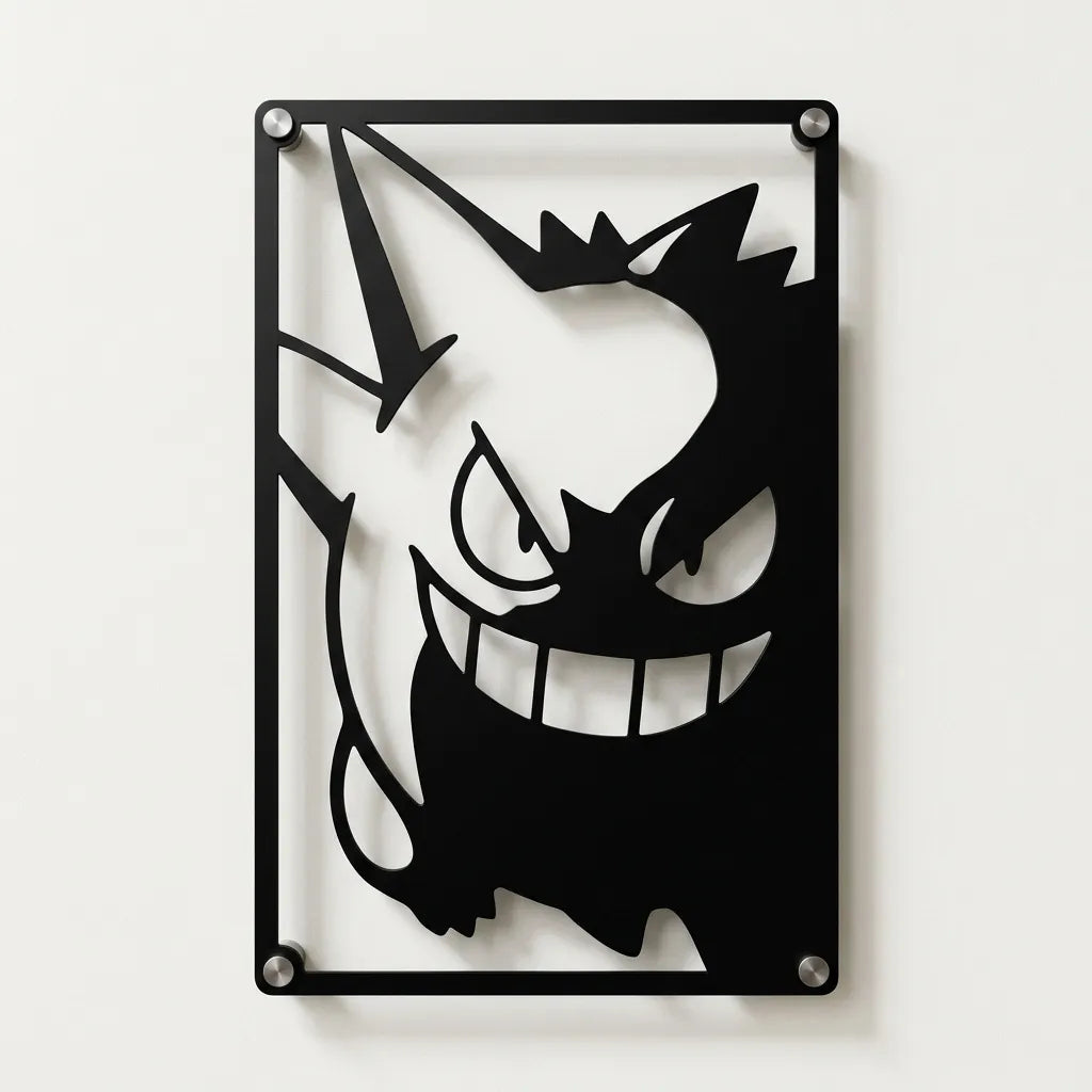 Cuadro decorativo en acero de Gengar de Pokémon cortado a láser - Noxhound