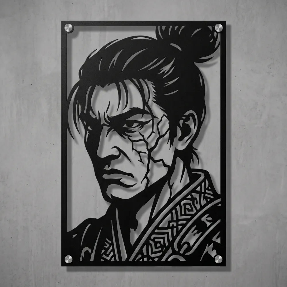 Cuadro Decorativo Videojuego Sekiro Genichiro Ashina en Acero