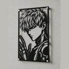 Cuadro decorativo en acero de Genos de One Punch Man cortado a láser - Noxhound