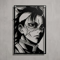 Cuadro Decorativo Anime Kimetsu no Yaiba Genya Shinazugawa en Acero