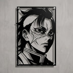Cuadro Decorativo Anime Kimetsu no Yaiba Genya Shinazugawa en Acero