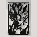 Cuadro decorativo en acero de Gogeta Blue de Dragon Ball cortado a láser - Noxhound