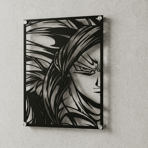 Cuadro Decorativo Anime Dragon Ball Gogeta SSJ4 en Acero