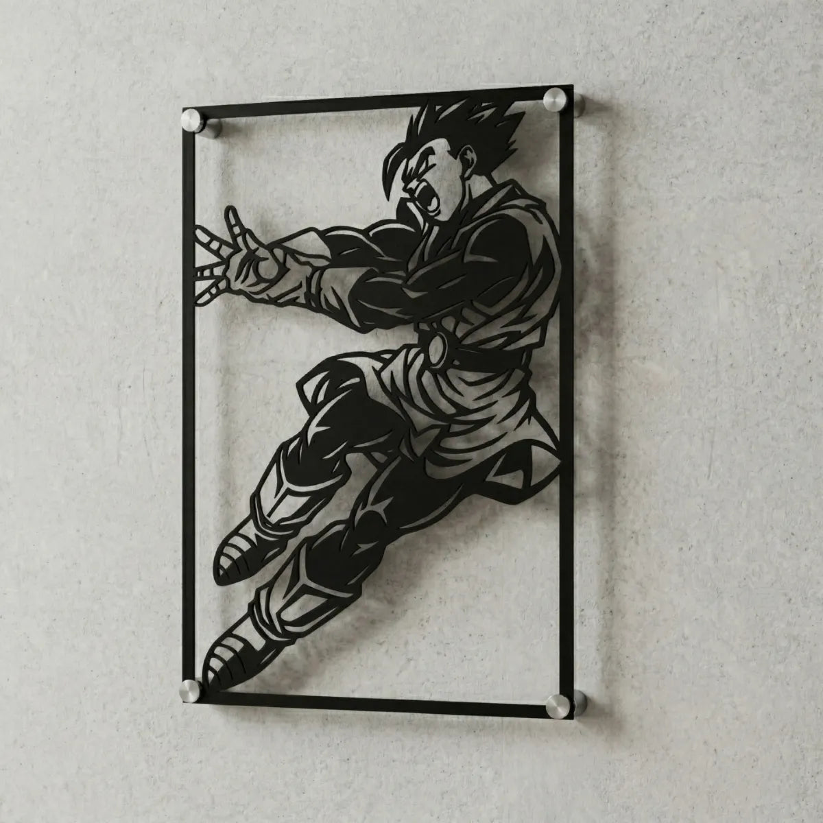 Cuadro decorativo en acero de Gohan Gran Saiyaman de Dragon Ball cortado a láser - Noxhound