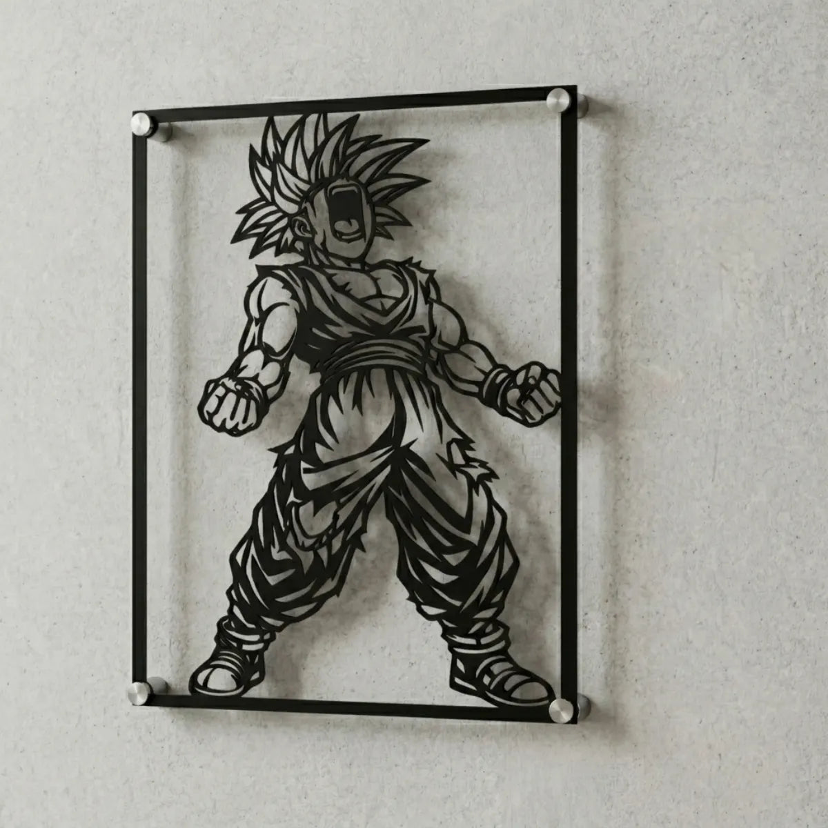 Cuadro decorativo en acero de Gohan SSJ1 de Dragon Ball cortado a láser - Noxhound
