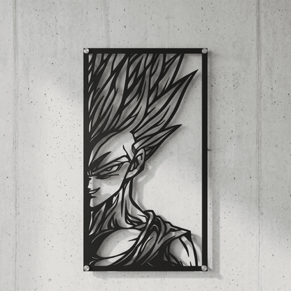 Cuadro Decorativo Anime Dragon Ball Gohan SSJ2 en Acero