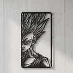 Cuadro decorativo en acero de Gohan SSJ2 de Dragon Ball cortado a láser - Noxhound
