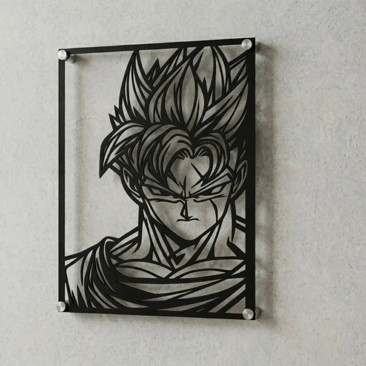 Cuadro decorativo en acero de Gohan del Futuro de Dragon Ball cortado a láser - Noxhound