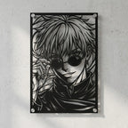 Cuadro decorativo en acero de Gojo de Jujutsu Kaisen cortado a láser - Noxhound