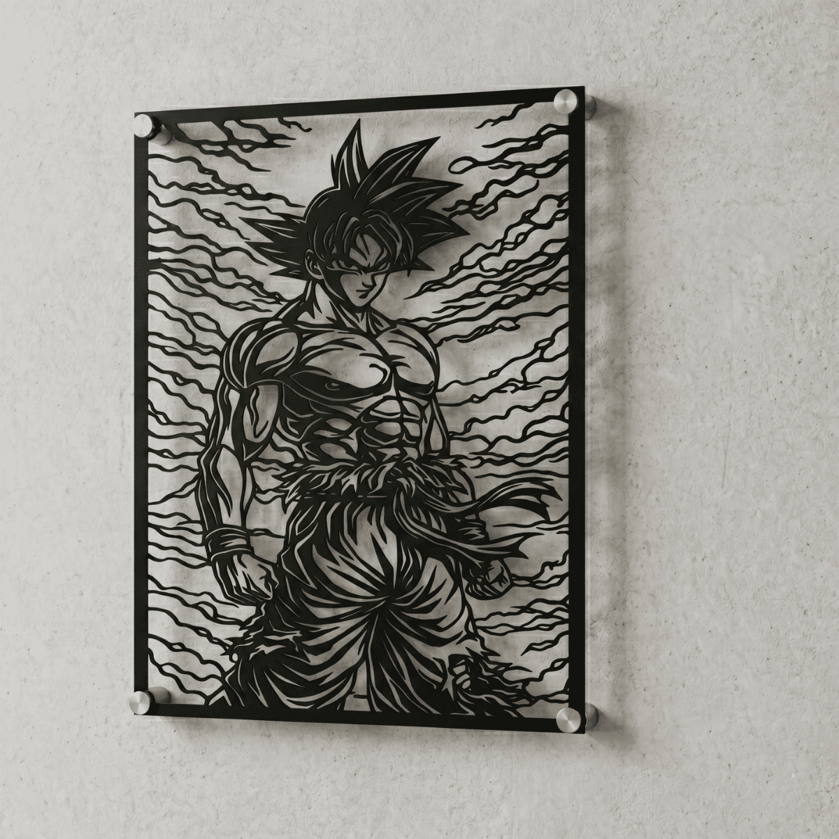 Cuadro Decorativo Anime Dragon Ball Goku en Acero