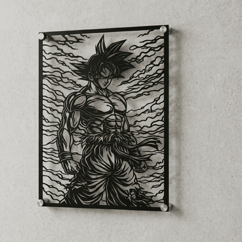 Cuadro Decorativo Anime Dragon Ball Goku en Acero