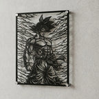 Cuadro decorativo en acero de Goku de Dragon Ball cortado a láser - Noxhound