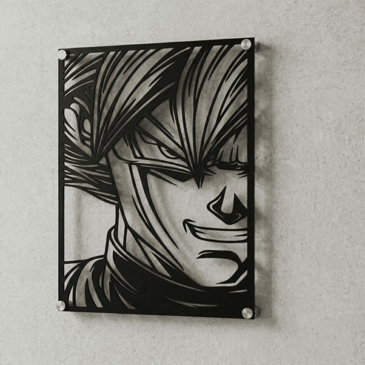 Cuadro Decorativo Anime Dragon Ball Goku Black en Acero