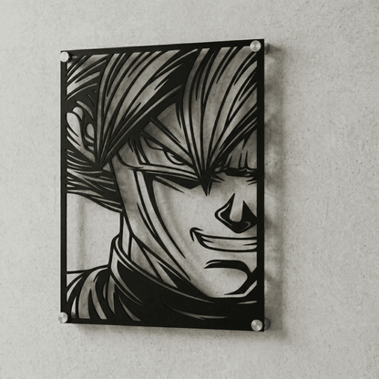 Cuadro Decorativo Anime Dragon Ball Goku Black en Acero